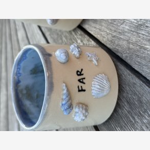 Krus til far - med strand tema dekorationer