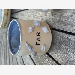 Krus til far - med strand tema dekorationer