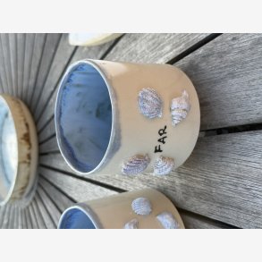 Krus til far - med strand tema dekorationer