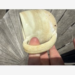 Stort krus med stor hank - lkker glasur